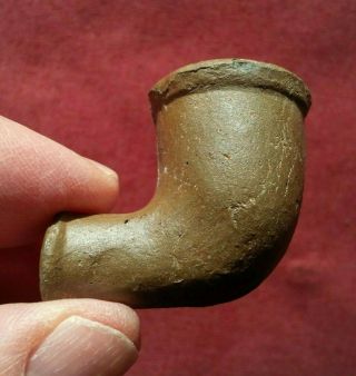 Authentic Indian Artifacts 2 " Trade Pipe Ohio Arrowhead Native American Artifact