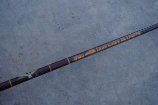 Vintage Fenwick Hmg Iron Hawk Graphite 1 - Piece Baitcasting Rod Hfc556 5 - 1/2’ 6 P