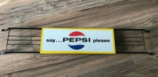 Vintage " Say Pepsi Please " Metal Door Signs, .