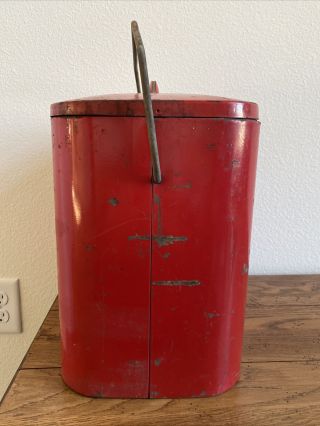 Vintage Coca Cola Coke Metal Cooler Chest With Sandwich Tray Inside 3