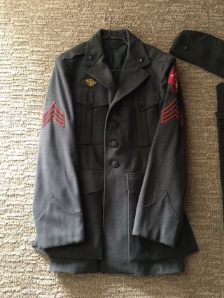 Ww2 Us Marines 2nd Marine Division Jacket And Pants And 2 Caps