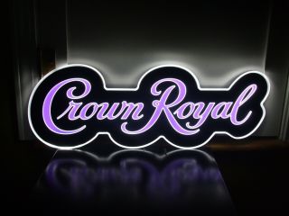 Crown Royal Led Bar Sign Man Cave Garage Decor Light Whiskey Whisky