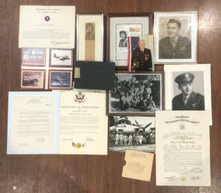Wwii Us Army Air Corps Pilot Lt Jack Lacey 2nd Bomb Sq Photo 