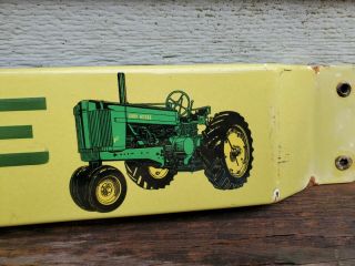 Vintage 32 " Porcelain John Deere Tractor Door Push Sign