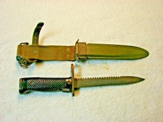 Bayonet Fighting Knife With Scabbard Imperial Survival U S M6 & Scabbard