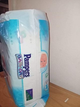 Vintage pampers boy baby dry maxi plus 8 - 19 kg17 plastic diapers 3