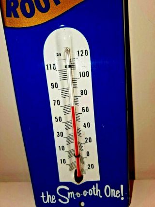 Vintage 1950s DRINK FROSTIE ROOT BEER THERMOMETER Tin Sign Soda Pop Elf Ad Store 3