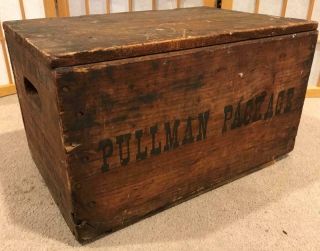 Vintage Coca Cola Wooden Crate from Pullman Package - Hinged Lid 2