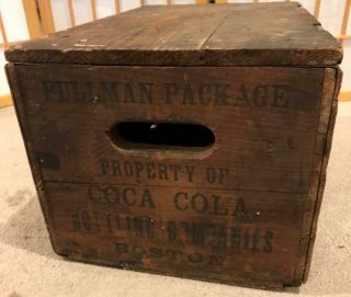 Vintage Coca Cola Wooden Crate from Pullman Package - Hinged Lid 4