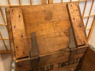 Vintage Coca Cola Wooden Crate from Pullman Package - Hinged Lid 6