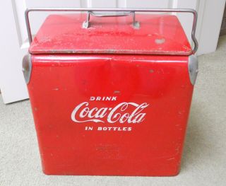 Vintage Metal Drink Coca Cola In Bottles Cooler 3