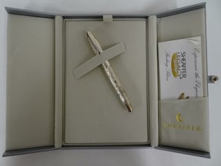 Sheaffer Legacy Solid Sterling Silver 9044 Fountain Pen Victorian White Dot