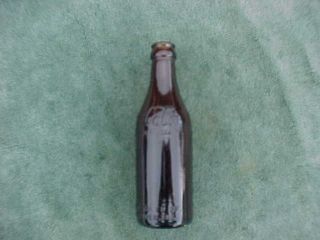 Vintage Coca Cola Coke Amber Straight Side Springfield Ill Illinois Bottle 1910