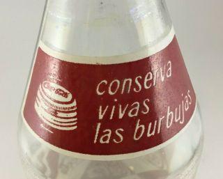 1960 ' s Coca - Cola Diamond Logo Spanish Spain Bottle,  1 Liter,  With Cap 3