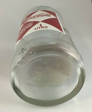 1960 ' s Coca - Cola Diamond Logo Spanish Spain Bottle,  1 Liter,  With Cap 6