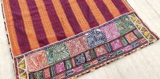 49 " X 41 " Handmade Embroidery Old Tribal Ethnic Wall Hanging Decor Tapestry