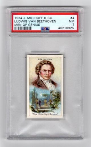 Psa 7 Ludwig Van Beethoven 1924 Millhoff Card 4 Highest Ever Graded