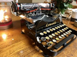 Vintage Corona No.  3 Folding Typewriter in case/1917 2