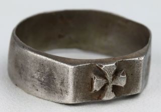 Ww2 German Ring Iron Cross Wwii Or Ww1 Wwi Sterling Silver 800 Soldiers Jewelry