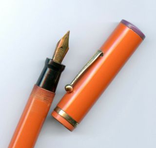 Eagle Pencil Co Oversize Rhr Flattop Fountain Pen,  Fine Flexible Nib Purple Ends