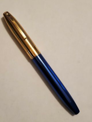 Sheaffer Legacy Fountain Pen Blue Laquer Barrel Gold Cap