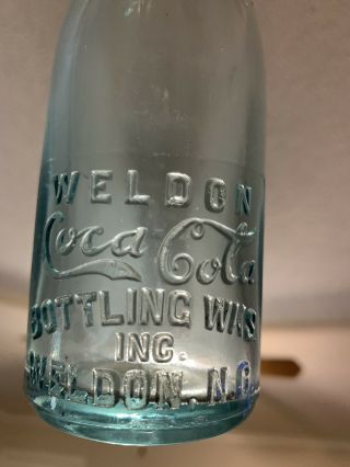 Straight Sided Weldon Coca - Cola Bottling Wks Inc Embossed Soda Bottle Weldon,  Nc