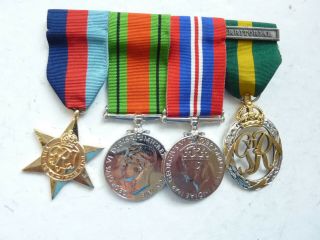 Wwii British Four Medal Bar/group