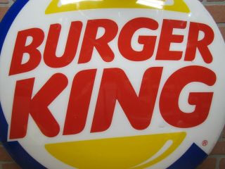 Burger King Fast Food Restaurant Bk Sign Convex Storefront Advertising