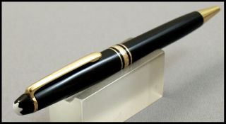 Near Montblanc Meisterstuck Classic Pix Black And Gold Ball Point Pen