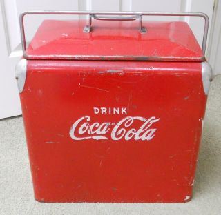 Vintage Metal Drink Coca Cola Cooler