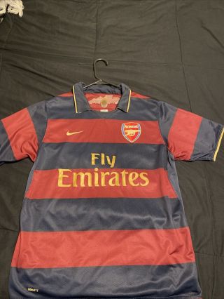 Arsenal Size M Nike Fit 2007 - 2008 Vintage Third 3rd Kit Football Shirt Jersey