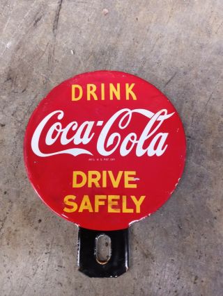 Vintage Drink Coca - Cola Porcelain Sign