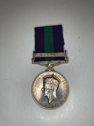 British Military General Service Medal To S/sgt With Malaya Bar Post Wwii