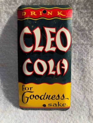 Drink Cleo Cola For Goodness Sake Painted Tin Soda Grocery Store Door Push Plate