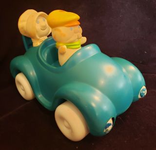 Vintage 1974 Pillsbury Doughboy Uncle Rollie & Poppie Finger Puppets In Car