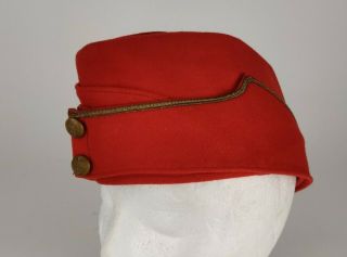 Wwii Ww2 Era British Army Scarlet Red General Service Side Cap