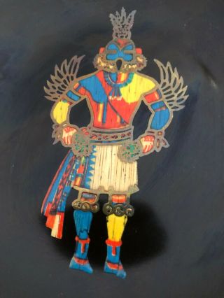 Vintage Couroc Hand Inlaid Hopi Kachina Doll Into Bowel.  Made In California