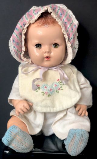 Vintage Drink & Wet 15” Effanbee Dy - Dee Baby Doll w/multiple Outfits 2