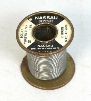 Spool Vintage Western Electric Nassau Rosin Core Solder