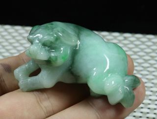 Cert ' d Green 100 Natural A JADE jadeite SMALL Statue Dog 狗 小雕像 991630 3
