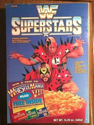 1991 Wwf Superstars Legion Of Doom Nos Cereal Box Htf Rare