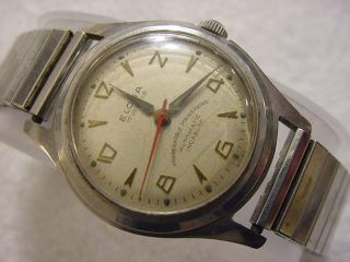 Vintage Large Antique Wwii World War Ii Military Eloga Automatic Mens Watch