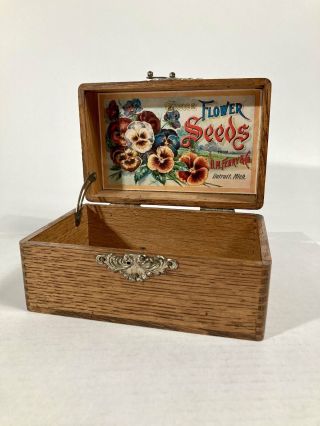 Small Choice Flower Seeds Box,  Old Vintage,  D.  M Ferry,  Detroit