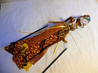 Vintage Wayang Golek Wood Stick Puppet Indonesia