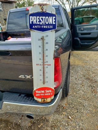 Porcelain Prestone Thermometer Therm