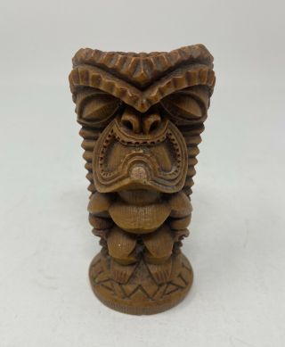 Vintage Coco Joes Tiki God Statue Made In Hawaii Tiki Bar 3.  5 Inches Great Cond.