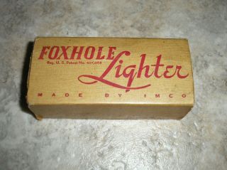 Wwii Usa Army Military Vintage Imco Foxhole Lighter
