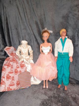 Vintage Barbie And Ken Dolls With Accessories Barbie 1966 Ken 1968