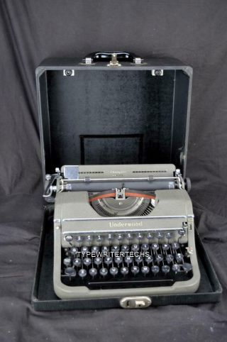 Professionally 1947 Underwood Champion Typewriter W/ Warr