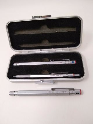 2 Levenger - Rotring 600 Set Pencil,  Rollerball With Fountain Rotring 600